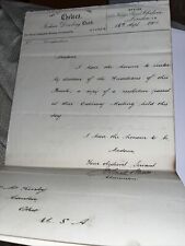 1901 Guardians of the Poor Chelsea London England Letter: McKinley Assassination picture