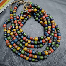 Beautiful Vintage 8mm Thai Glass Beads Long Necklace picture