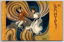 Austrian Artist Raphael Kirchner~Art Nouveau~Couple Dance~Santoy IV~c1907 picture