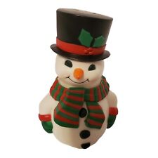 Snowman Top Hat Salt and Pepper Shakers Plastic 2 Pieces Christmas  picture