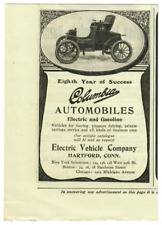 1903 Columbia Automobiles Antique Print Ad Electric Vehicle Company Hartford picture