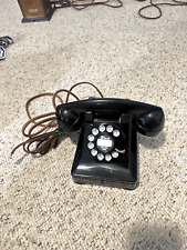 Vintage 1940s WESTERN ELECTRIC 302 ROTARY TELEPHONE Bakelite & Metal Phone H1 F1 picture