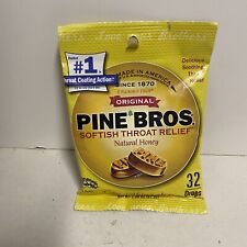 Pine Bros Softish Throat Relief Original Natural Honey 32 Cough Drops picture