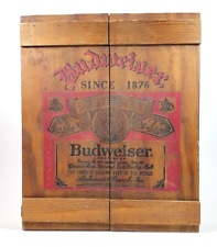 Budweiser Beer Wood Wooden Storage Crate Display Box Anheuser Busch Vintage Wall picture
