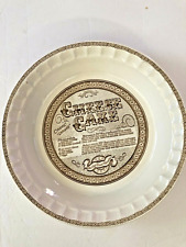 Vintage Royal China Jeannette Corporation Deep Dish Cheese Cake Pie Plate picture