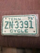 Vintage Tennessee Original Motorcycle License Plate 1979 New in original plastic picture