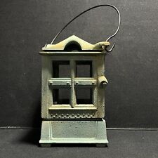 John Wright Cast Iron Candle Holder 9 In. Antique Style Lantern Vintage 1988 picture