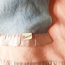 Vintage Esmond Reversable Blanket with Satin Trim Pink Blue 60