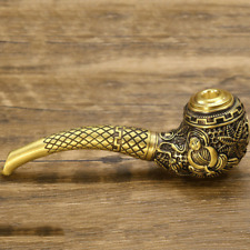 Exquisite Pure Copper Hand-made High-end Tobacco Pipe Retro Men Filter Pipe picture