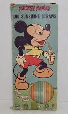 Vintage Mickey Mouse Sunshine Straws Walt Disney Collectible Drinking picture