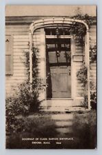 Oxford MA-Massachusetts, Doorway Of Clara Baraton Birthplace Vintage Postcard picture