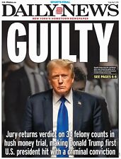 TRUMP GUILTY NEW YORK DAILY NEWS 34 COUNTS - NEWSPAPER picture