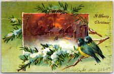 VINTAGE POSTCARD A MERRY CHRISTMAS MAILED LIVINGSTON ALABAMA (RARE CANCEL) 1906 picture