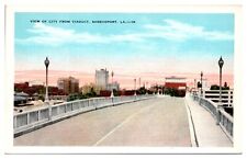 Antique View of City from Viaduct, Shreveport, LA Postcard picture