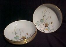 LENOX Ivory China - WESTWIND-4 FRUIT/SAUCE/DESSERT BOWLS -Falling Leaves Pattern picture