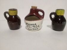VINTAGE OZARK JUGS SALT AND PEPPER SHAKERS  AND TOOTHPICK HOLDER picture
