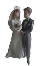 Lladro Porcelain Bride and Groom Wedding Figurine 
