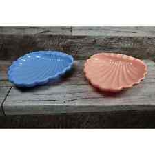 Vintage Shell Scalloped Ashtray Trinket Dish MCM Set of 2 picture