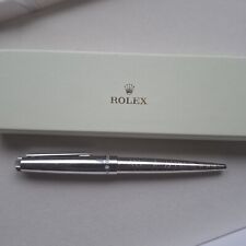 Authentic Rolex Ballpoint Pen Rare Silver Platinum Wave Pattern picture