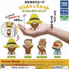Curious George Hide & Seek Figure Capsule Toy 4 Types Full Comp Set Gacha New picture