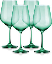 Set of Four Translucent Pale Green Large Wine Glasses picture