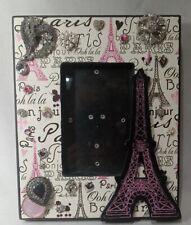 Paris Picture Frame With One Of A Kind Jewelry Embellishments  picture