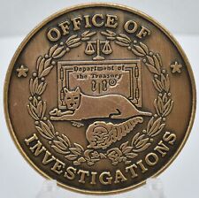 Treasury Department Inspector General Office of Investigations Challenge Coin picture