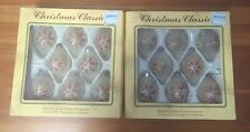 Vintage Christmas Commodore Hand Decorated Glass Ornaments Box Lot Tear Drop picture