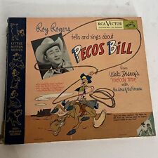 VTG Roy Rogers Tells & Sings about Pecos Bill Walt Disney 3 45’s Record Book picture