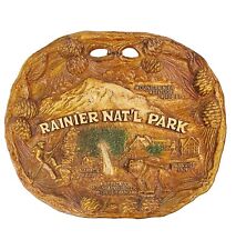 Rainier National Park Souvenir Plaque Tray TACO Made in USA Wall Hanging  picture