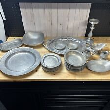 Lot of 25 WILTON ARMETALE RWP PEWTER PLATES BOWLS CUPS CANDLESTICK picture
