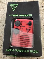 NOS Boxed Guess Hot Pockets Red AM/FM Transistor Radio  picture