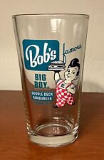 Bob's Big Boy Restaurant Blue Tone Pint Glass - NEW picture
