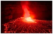Eruption of Kilauea Volcano, Hawaii Volcanoes National Park Vintage Chrome PC picture
