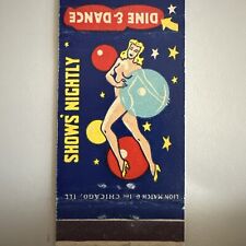 Vintage 1940s Club Trocadero Chicago Burlesque Girlie Bar Matchbook Cover picture