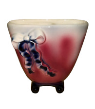 Vintage Ceramic Royal Copley Bow & Ribbon Flower Planter Floral Vase 6.5