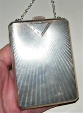 Art Deco WATROUS STERLING SILVER DANCE~PARTY PURSE Compact~Mirror~Coin~Old Photo picture
