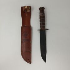 Vintage Camillus NY U.S.M.C. Knife With Leather Sheath picture