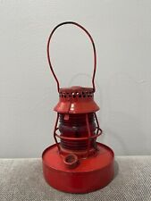 Vtg Antique Handlan St. Louis Laclede Gas Co. Red Oil Lantern Lamp No. 57 Shade picture