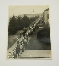 VTG 1930s US Navy Sailors Lined Up For Chow Line Photograph picture