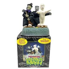 Gemmy Halloween Trio Animated Singing Monster Mash Witch Mummy Frankenstein Box picture