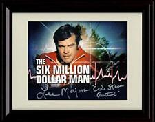 8x10 Framed The Six Million Dollar Man - Lee Majors - Autograph Replica Print picture