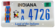 Indiana 2007 Organization License Plate Land Of Indians Wall Decor Collector picture