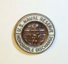 USN NAVY Naval Reserve Honorable Discharge Lapel Button Pin Copper Tone USNR NEW picture