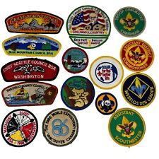Lot of 15 Boy Scout BSA Patches Vintage 80s Chief Seattle Mataguay San Diego LDS picture