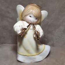Angel Playing Trumpets Porcelain Figurine  picture