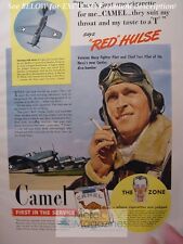 1943 Esquire magazine ad Advertisement RED HULSE for CAMEL Cigarettes WWII Era picture