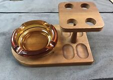 Vintage Decatur Walnut Pipe Rack /Stand picture