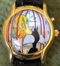 Armitron Warner Brothers LooneyTunes Musical Tweety 1995 Sylvester Pilolin Watch picture