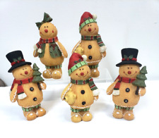Vintage Tii Collections Gingerbread Girl boy Figurines Christmas Set of 5 picture